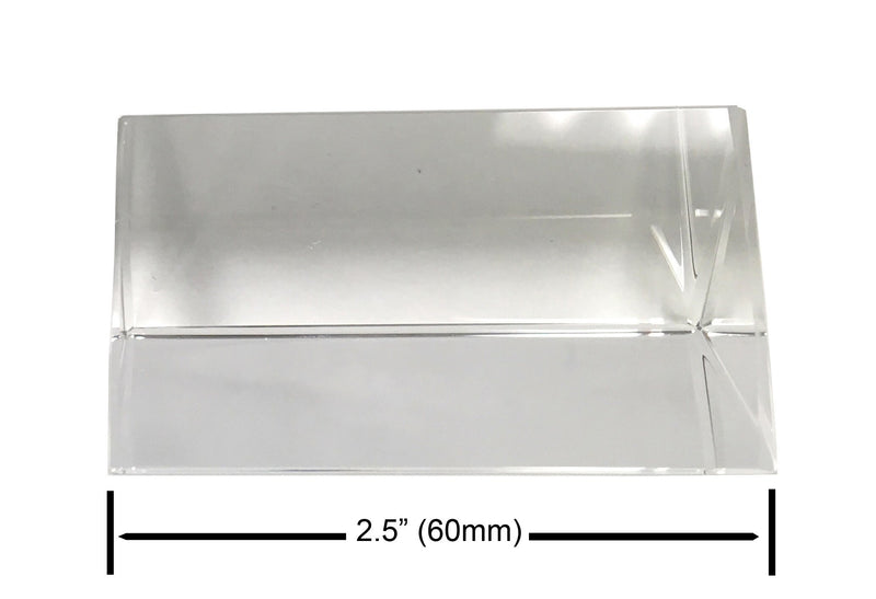 [Australia - AusPower] - Amlong Crystal 2.5 inch Optical Glass Triangular Prism for Teaching Light Spectrum Physics and Photo Photography Prism, 60mm 