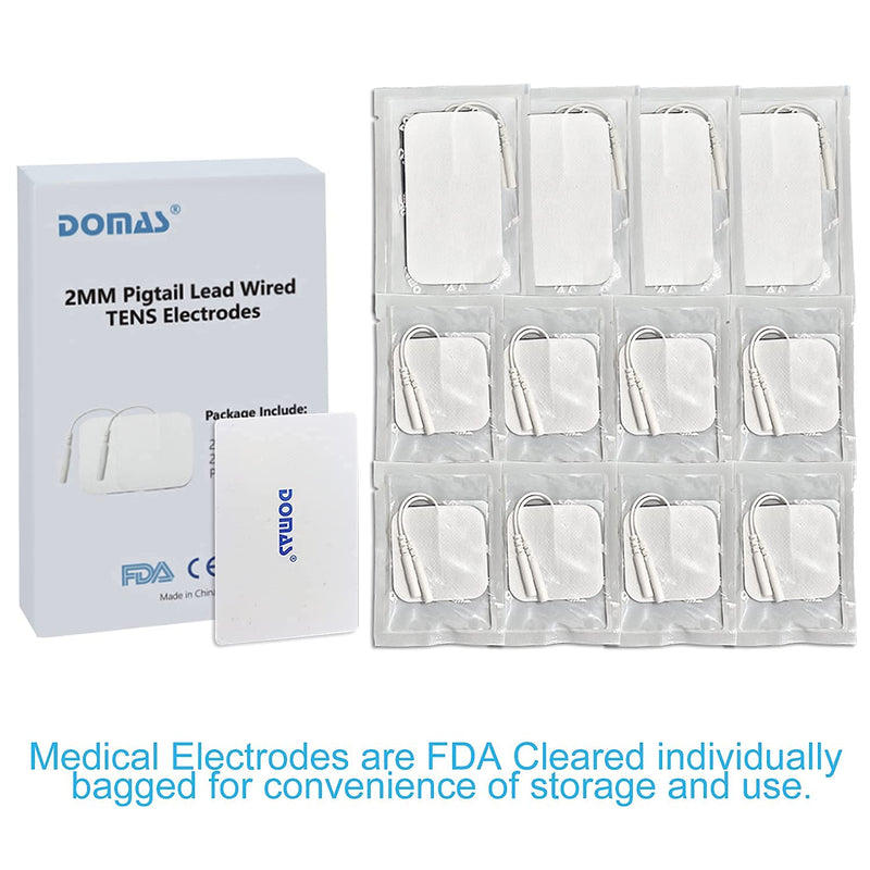 [Australia - AusPower] - TENS Unit Replacement Pads, 24 PCS Premium Thickened Reusable Self-Adhesive Electrode Pads for EMS Muscle Stimulator Massager, 2"x4" - 8 Pcs and 2"x2" - 16 Pcs 