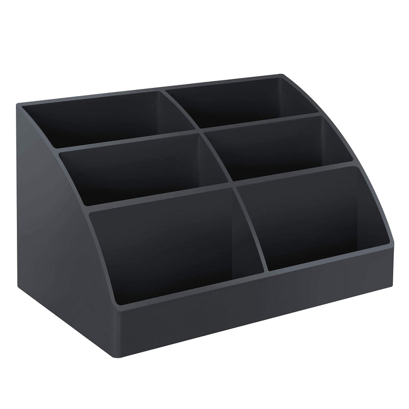 [Australia - AusPower] - Acrimet Incline Desktop Easy Organizer Caddy Holder - Supplies Storage and Home Organization (Plastic) (Black Color) 