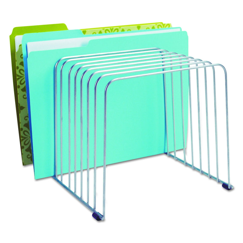 [Australia - AusPower] - Fellowes 72012 Desktop Organizer, 11 Sections, 9" x 11.375" x 8", Wire, Silver 