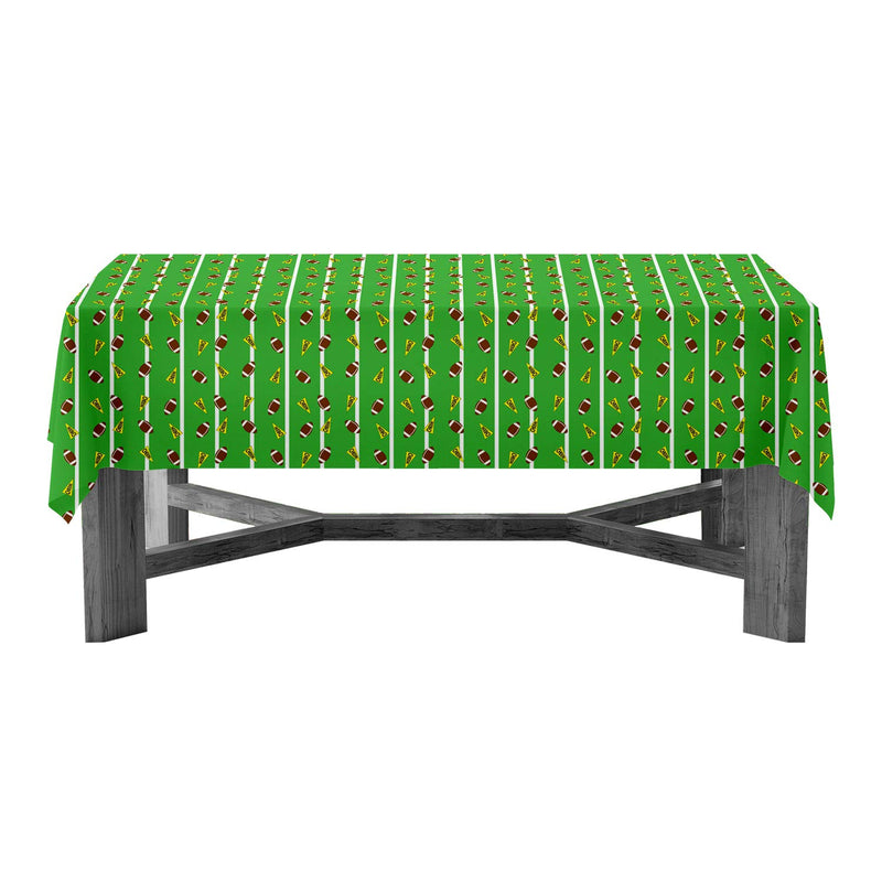 [Australia - AusPower] - Party Essentials Heavy Duty Printed Plastic Table Cover Available in 44 Colors, 54" x 108", Football 1-Count 