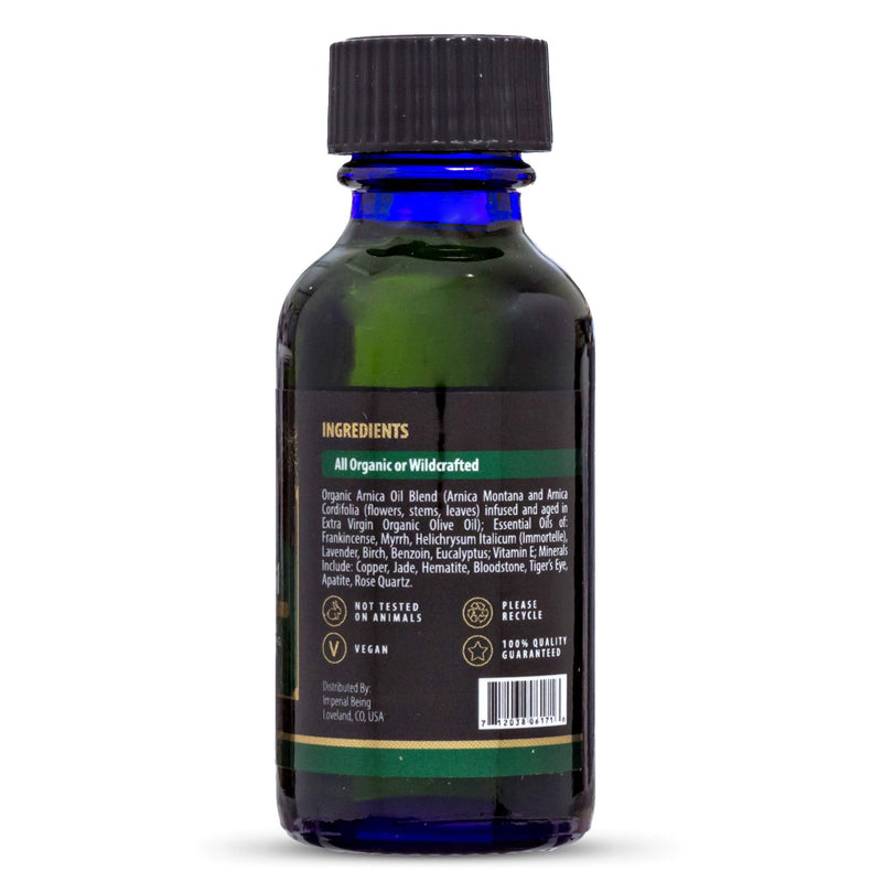 [Australia - AusPower] - Royal Arnica Oil - Rapid Recovery Formula - Organic Super Premium Herbal Blend with Essential Oils for Natural Pain Relief, Sore Muscles, Bruise Care, Massage Therapy, Trauma, Aches (1oz) 1 Fl Oz (Pack of 1) 