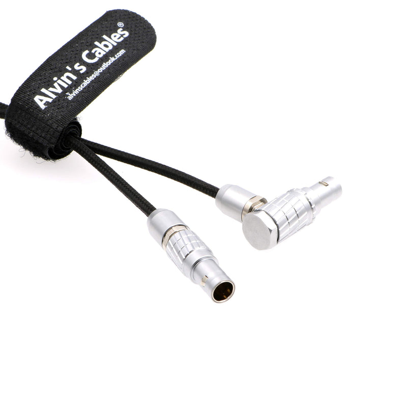 [Australia - AusPower] - Alvin's Cables Teradek Bond ARRI Alexa Camera Power Cable 2 Pin Male to 2 Pin Male Right Angle 19.7in straight to right angle flexible 50cm 