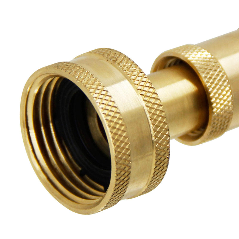 [Australia - AusPower] - Triumpeek Solid Brass Hose Nozzle, 3/4" Adjustable Twist Water Hose Nozzle, 2 Pack 4" Heavy Duty Brass Garden Hose Nozzle with 10 Rubber Washers 