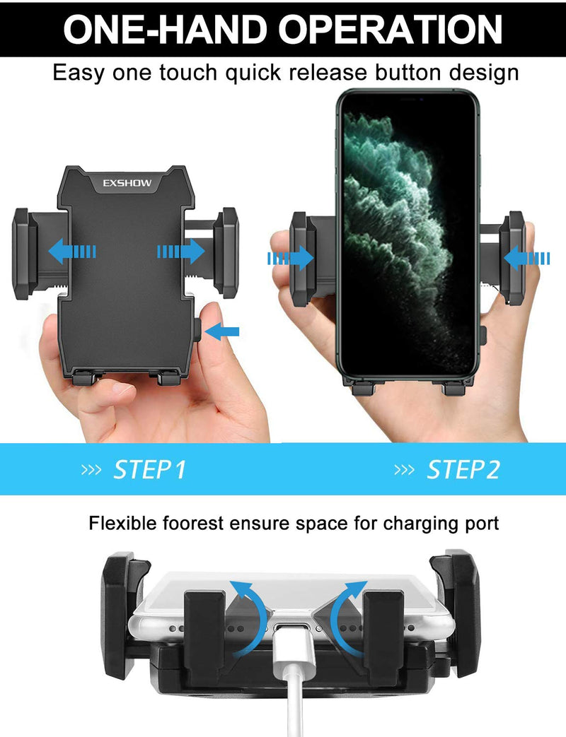 [Australia - AusPower] - Cell Phone Holder for Car Dashboard or Windshield, EXSHOW Car Phone Mount with Easy-Touch and Solid Sticky Gel Pad for iPhone 11 Pro Max XR XS 8 Plus 7 6S, Samsung S10+ S10 S9 Note 10 10+ & All Phones 