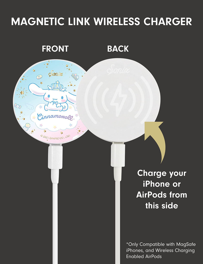 [Australia - AusPower] - Sonix x Hello Kitty MagLink Wireless Charger Compatible with Apple MagSafe iPhone 13 and iPhone 12 Series, 10W Fast Wireless Charging Pad with 6.5ft Cable (USB-C), Dreamy Cinnamoroll 
