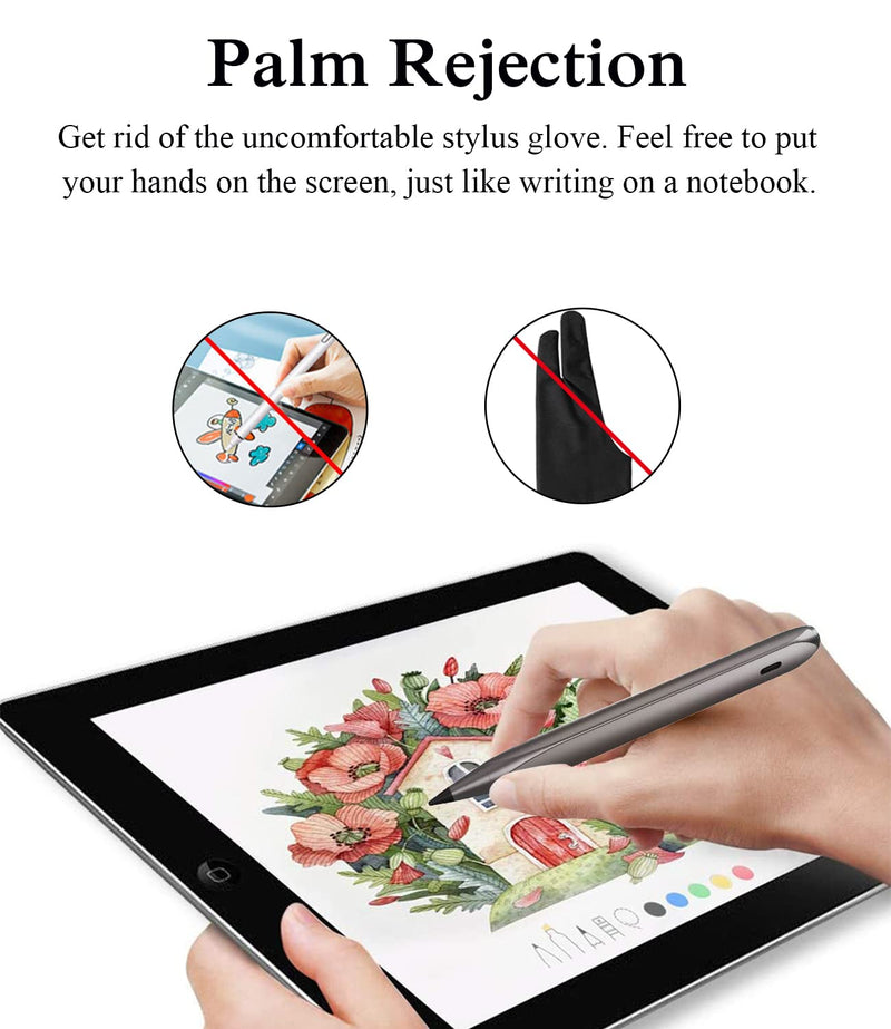 [Australia - AusPower] - CMARS Stylus for iPad with Palm Rejection, iPad Pencil with Tilting, iPad Digital Pen Compatible with (2018-2021) iPad Pro (11/12.9 Inch), iPad 6/7/8th Gen, iPad Mini 5th Gen, iPad Air 3rd/4th Gen 
