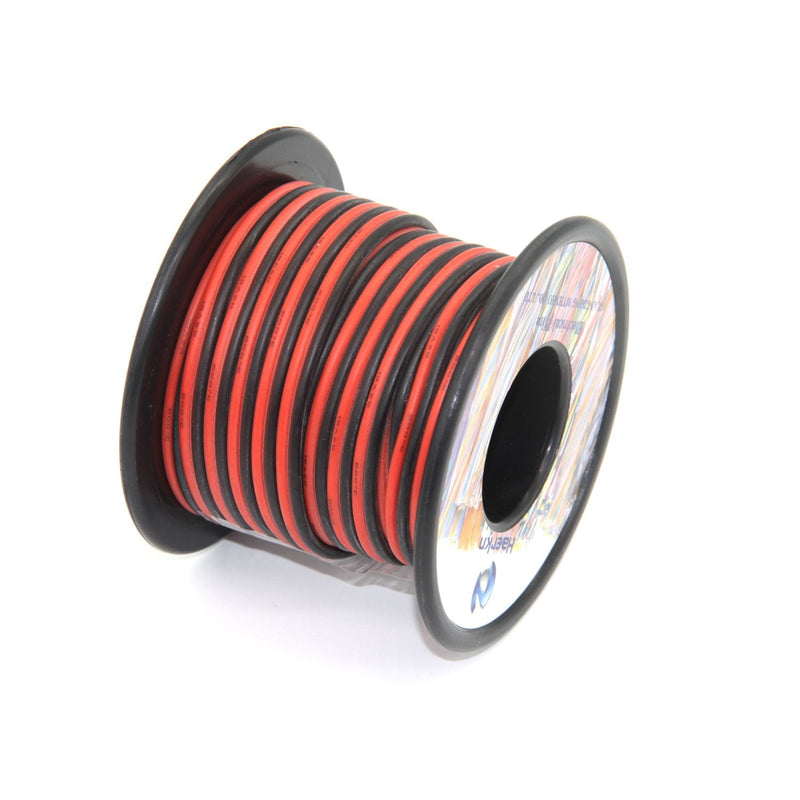 [Australia - AusPower] - 18 awg Silicone Electrical Wire 2 Conductor Parallel Wire line 60ft [Black 30ft Red 30ft] 18 Gauge Soft and Flexible Hook Up Oxygen Free Strands Tinned Copper Wire 18awg/0.8mm² 