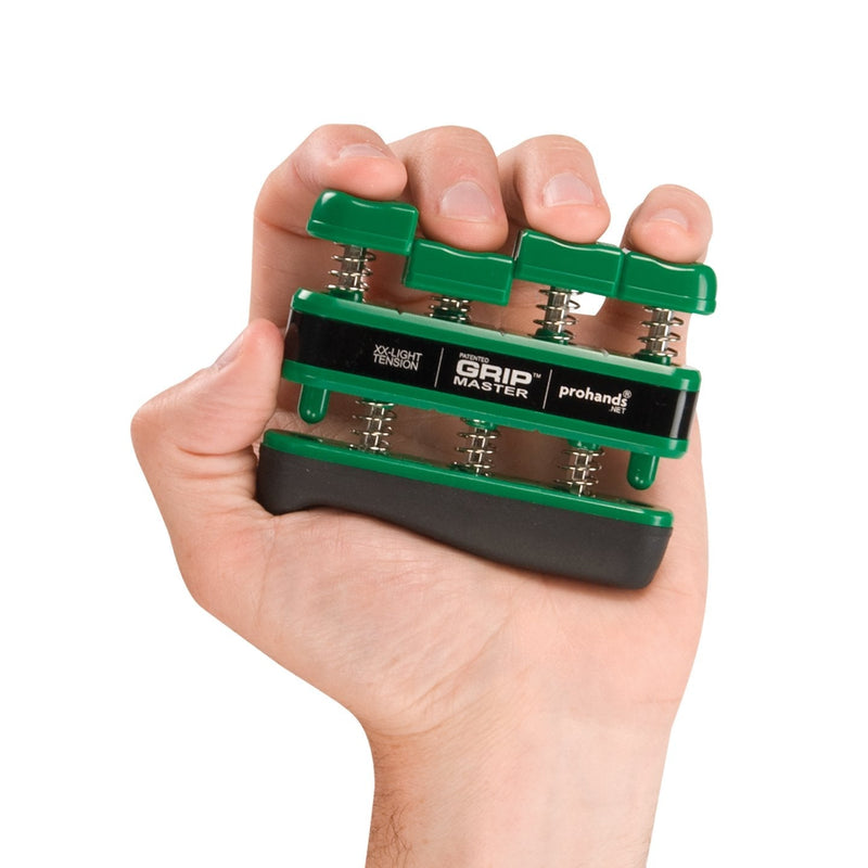 [Australia - AusPower] - PROHANDS Gripmaster Hand Exerciser, Finger Exerciser (Hand Grip Strengthener), Spring-Loaded, Finger-Piston System, Isolate & Exercise Each Finger 1.5 lb (XX-Light Tension) Green - Gripmaster 