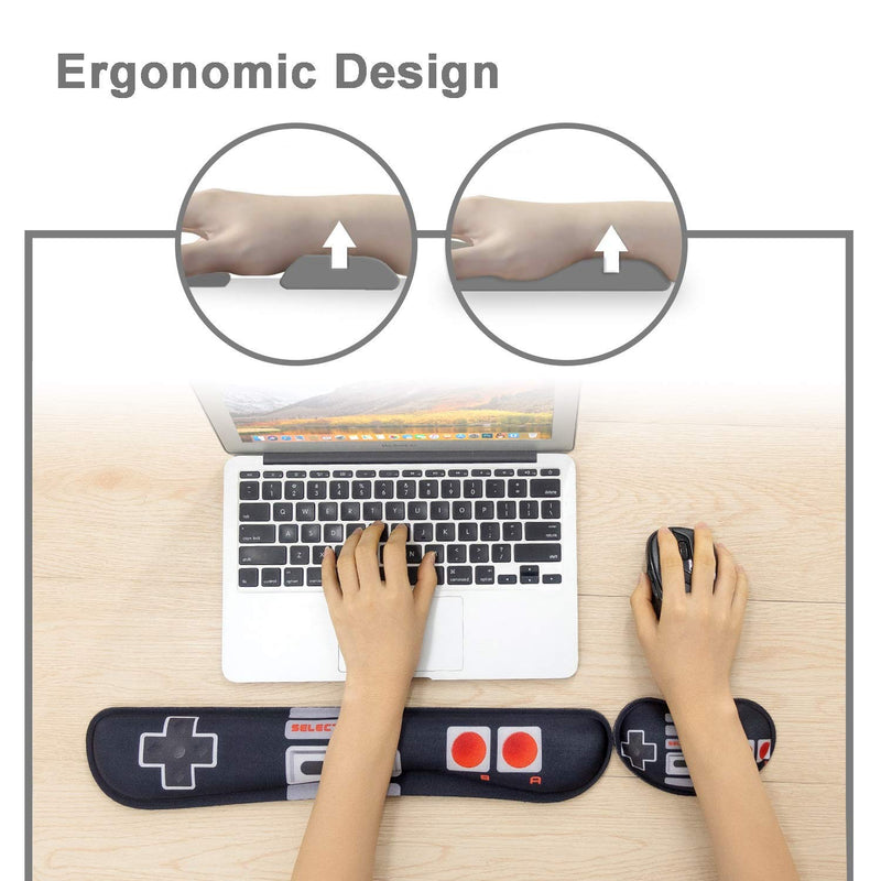 [Australia - AusPower] - KBSING Keyboard Wrist Rest Pillow Pad and Mouse Wrist Support for Office, Game,Computer, Laptop, Pain Relief Memory Foam Wrist Rest Set (WRT-05) Wrt-05 