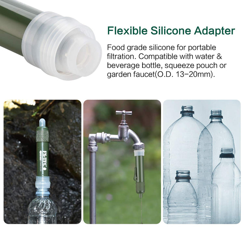 [Australia - AusPower] - FS-TFC Personal Water Filter Straw Mini Water Purifier Survival Gear for Hiking, Camping, Travel and Emergency Preparedness 1 Pack 
