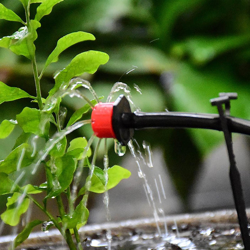 [Australia - AusPower] - lonzsw 120pcs Adjustable Irrigation Drippers Sprinklers, 1/4 Inch Universal Barbed Drip Emitter Micro Drip Irrigation Sprinklers Premium Drippers for Drip Irrigation 