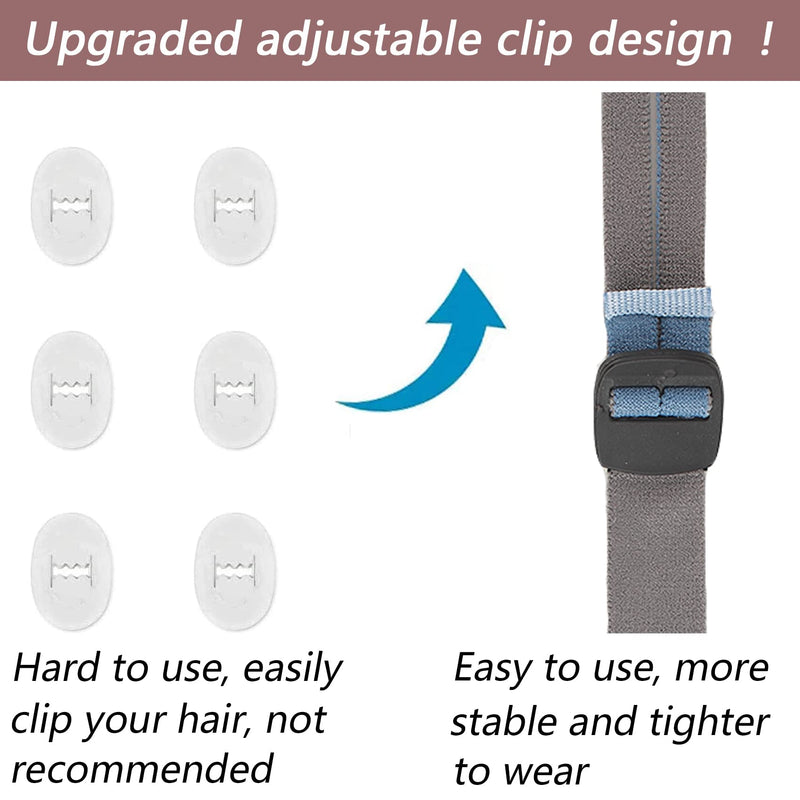 [Australia - AusPower] - Advanced Upgraded P10 Replacement Headgear Strap Compatible with ResMed Airfit P10/N30, Upgraded Fully Adjustable Quick-fit with Clip Connected Design Premium Durable Elastic Material - 2 Pack Gray 