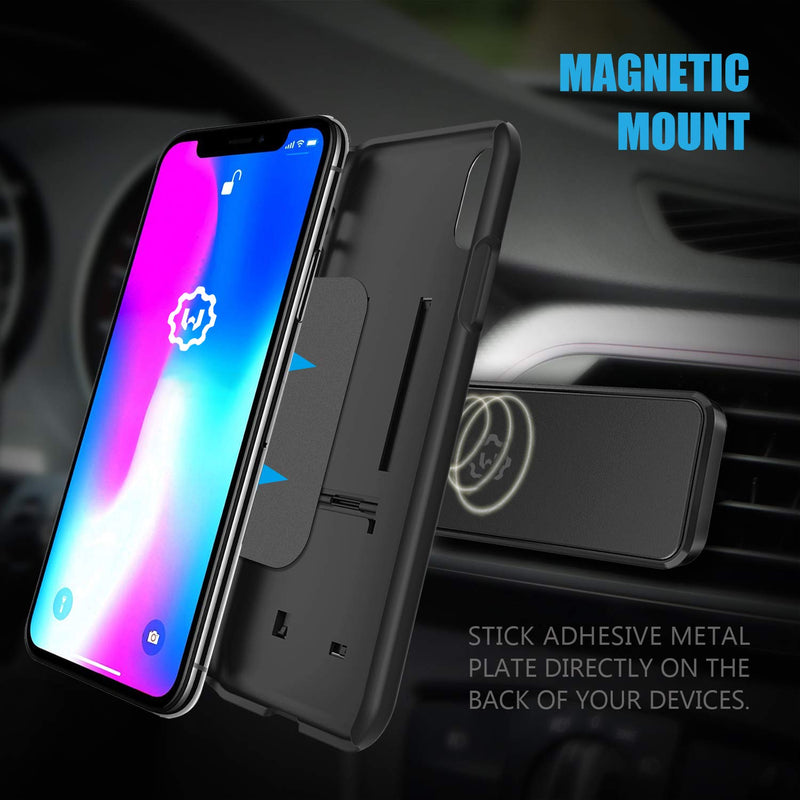 [Australia - AusPower] - Magnetic Mount, WixGear Universal Air Vent Magnetic Phone Holder for Car, for Cell Phones and Mini Tablets,with Double Prongs and Extra Strong with 8 Magnets for Big Phones! 