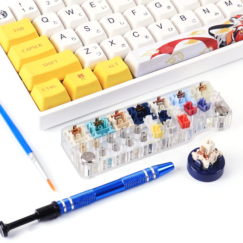 [Australia - AusPower] - Keyboard Lube Station Kit 4PCS with Metal Switch Opener for MX Switches and Stem Holder, Switch Lube for Mechanical Keyboard Apply to Gateron Cherry Key Switches Customize Your Keyboard 