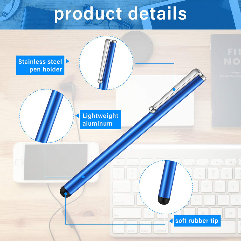 [Australia - AusPower] - 130 Pieces Stylus Pens for Touch Screens Slim Capacitive Stylus Universal Digital Pen Compatible with Most Devices with Capacitive Touch Screen, 10 Colors 