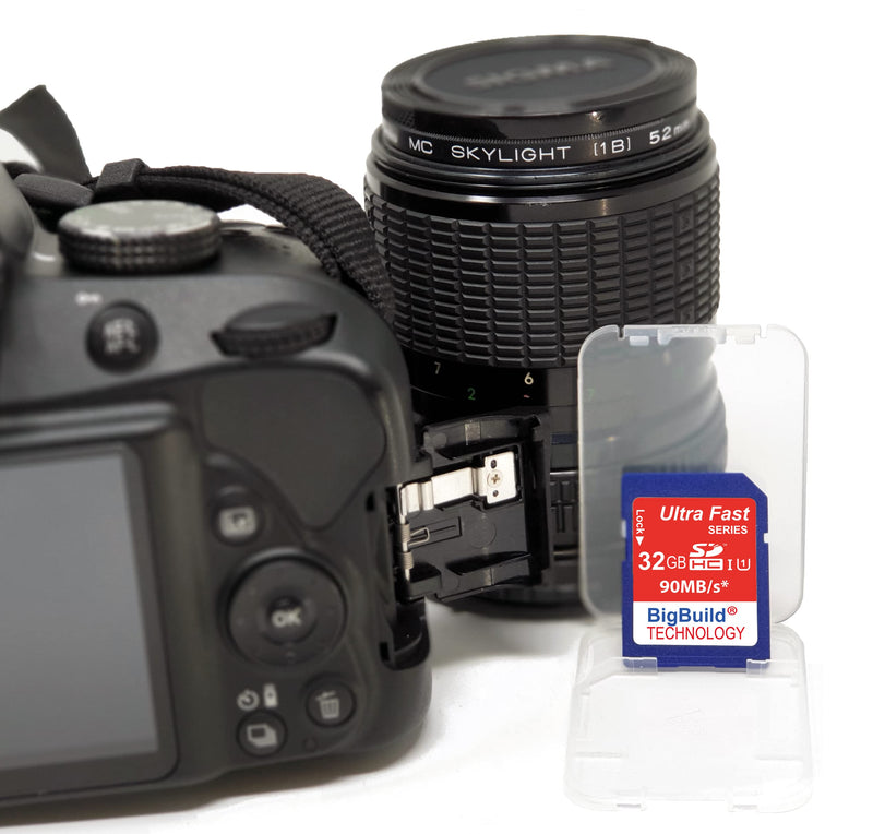 [Australia - AusPower] - BigBuild Technology 32GB Ultra Fast SDHC 90MB/s Memory Card Compatible with Canon PowerShot SX420/SX430 is, SX520/SX530/SX540 HS Camera Blue / Size: 32GB 