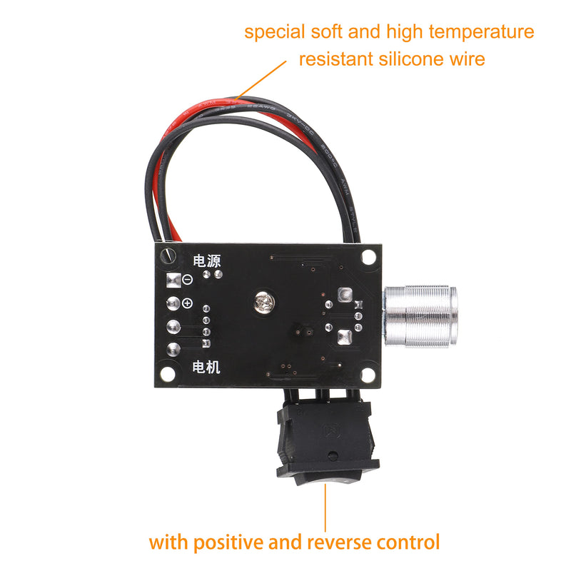 [Australia - AusPower] - BOJACK 6V 12V 24V 28V 3A 80W DC Motor Speed Controller (PWM) Speed Adjustable Reversible Switch 1203BB DC Motor Driver Reversing 