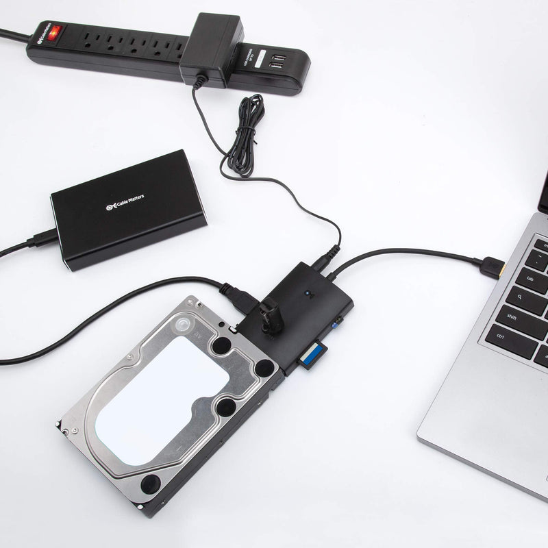 [Australia - AusPower] - Cable Matters 10Gbps USB 3.1 Gen 2 Multiport USB Hub with USB to SATA, USB C, and UHS-II Memory Card Reader 