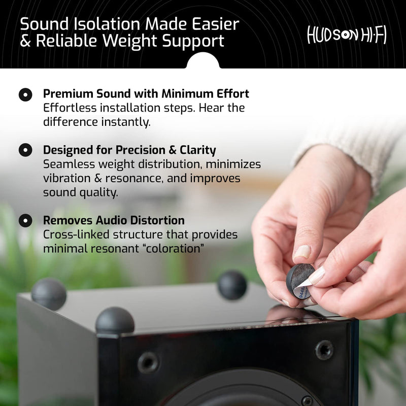 [Australia - AusPower] - 1.25" Platinum Silicone Speaker Isolation Pads - 4-Pack Non-Skid Speaker Pads with Adhesive, Speaker Isolation Feet for Record Player Isolation - Turntable Feet and Subwoofer Isolation Pad - 20 Duro 1.25" Hemisphere - 4 Pack 