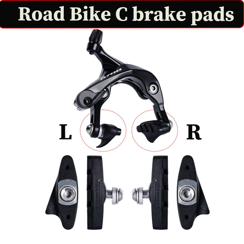 [Australia - AusPower] - RUJOI Road Bike Brake Calipers,Premium Aluminum Dual Pivot Brake Caliper with Alloy Shoe Pads for Road Bike(Front & Rear) 