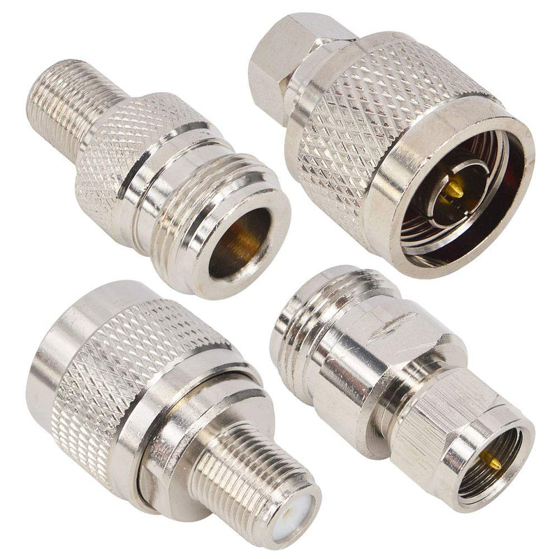 [Australia - AusPower] - Kaunosta N to F Coax Adapter Kit N Male to F Female F Male N Female to F Male Female RF Coax Connector Pack of 4 