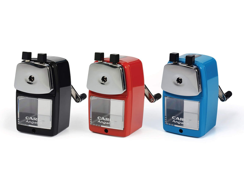 [Australia - AusPower] - Carl Angel-5 Manual Pencil Sharpener with Metal Table Mount. Quiet for The Classroom, Home & Office, Black (CUI19018) 