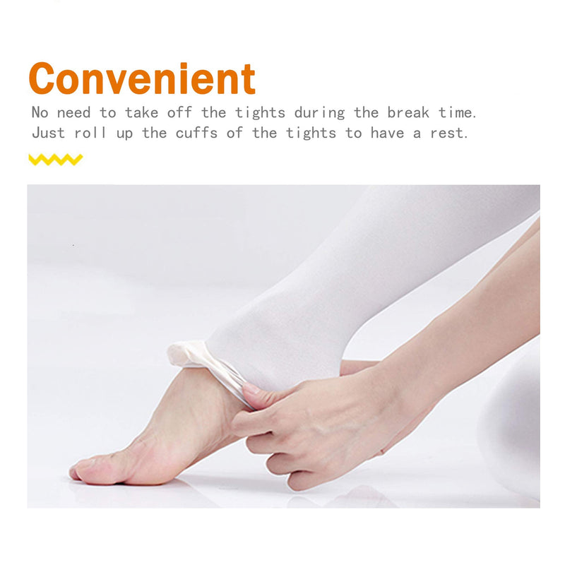 [Australia - AusPower] - DIPUG 3 Pairs Girls' Convertible Ballet Tights/Soft Transition Dance Tight(Toddler/Kids) 8-10 Years Suntan - 3 Pack 