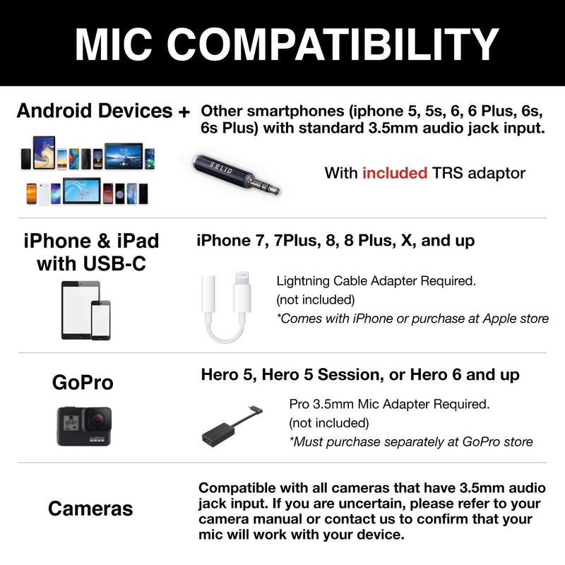 [Australia - AusPower] - Clip On Lavalier Lapel Microphone 2 Pack Set - iPhone & Android Compatible 