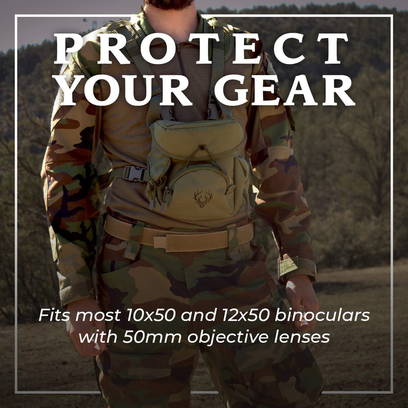 [Australia - AusPower] - Binocular Harness Chest Pack for Men and Women - Our Bino Harness and case is Great for Hunting, Hiking, and Shooting - Bino Straps Secure Your Binoculars - Holds rangefinders, Phones, Bullets, ect 