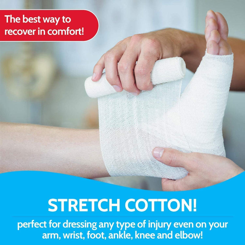 [Australia - AusPower] - Gauze Bandage Rolls - 4 Yards Per Roll of Sterile Medical Grade Gauze Bandage and Stretch Bandage Wrapping for Dressing All Types of Wounds and First Aid Kit by MEDca, (3" Pack of 36) 3 Inch 36 Count (Pack of 1) 