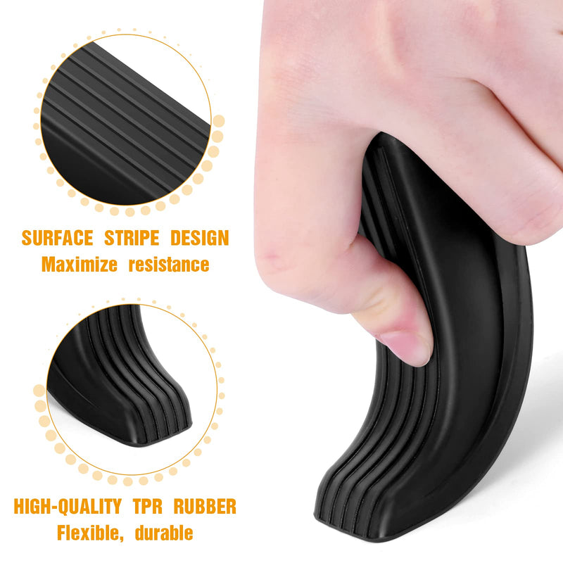 [Australia - AusPower] - Crosize Door Stoppers for Floor Rubber Door Stop Wedge, Door Gaps and Prevent The Lock-Outs,Floor Sturdy Stackable Door Stop for Carpet Heavy Duty Door (Black) Black 