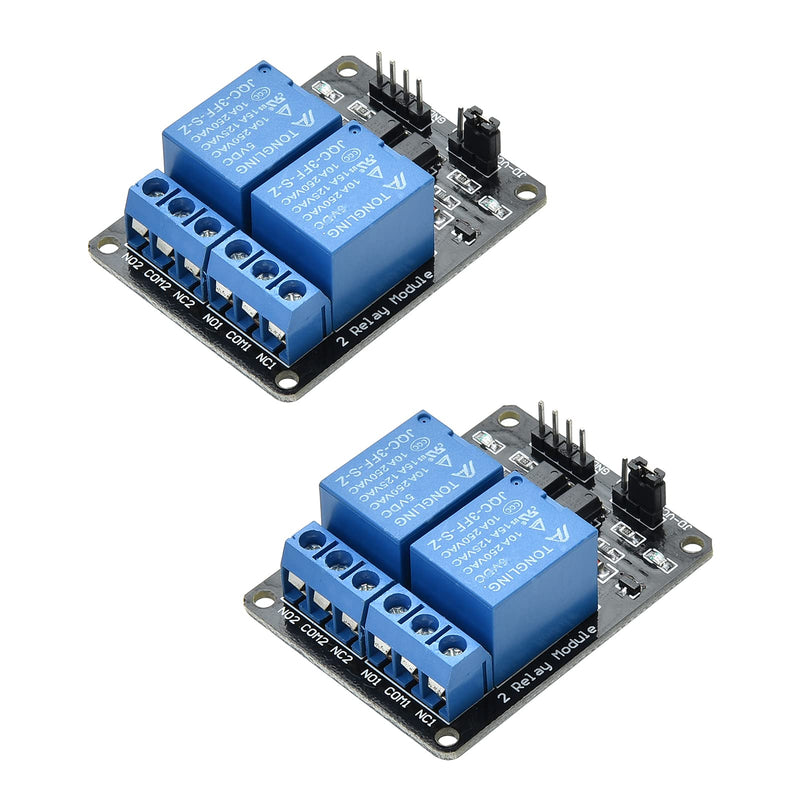 [Australia - AusPower] - Yizhet 5V 2 Channel-Relay DC 5V 230V Relay Shield Module Control Board with Optocoupler for Raspberry Pi PIC AVR MCU DSP ARM TTL Logic (1 PCS) 