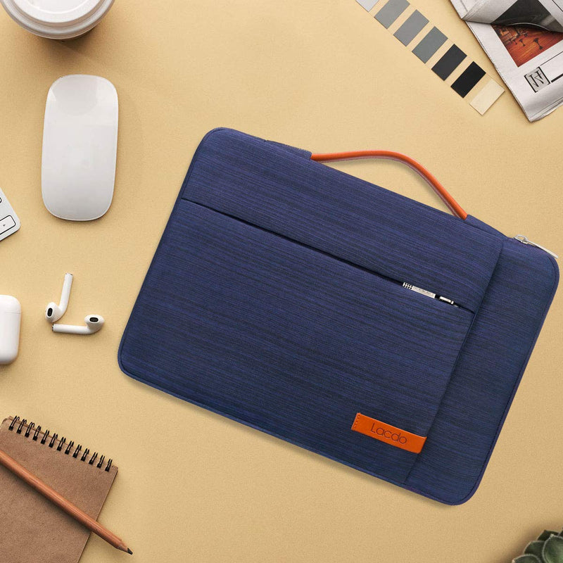[Australia - AusPower] - Lacdo 360° Protective Laptop Sleeve Case for 15 inch New MacBook Air M2 2023 A2941, 15 inch MacBook Pro A1990 A1707, Dell XPS 15 Plus 2022-2020 Computer Bag, Shockproof, Water-Resistant, Blue New MacBook Air 15 Inch 
