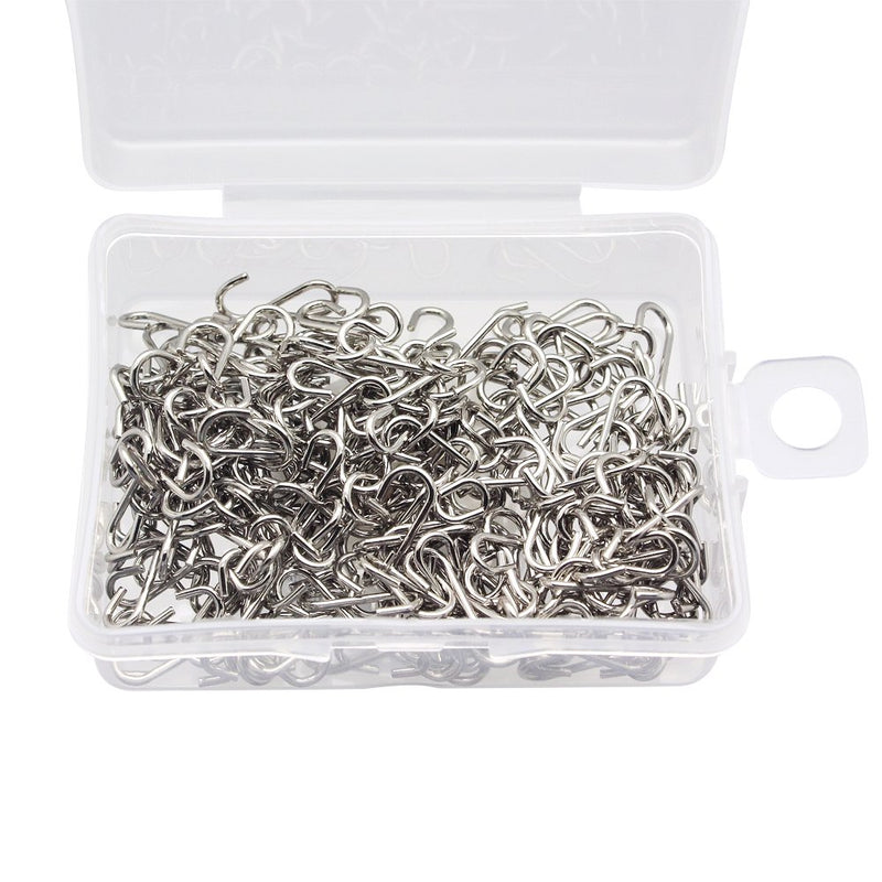 [Australia - AusPower] - Hysagtek 200 Pcs Mini S Hook Connectors S Shaped Hanging Hooks Wire Hook for DIY Crafts, Jewelry,Key Chain and Pet Name Tag,14mm/0.55 Inch Long 