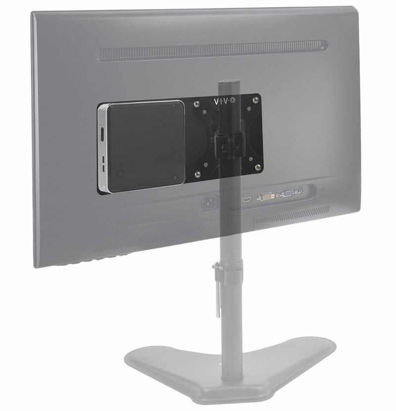 [Australia - AusPower] - VIVO Steel Arm Bracket Holder for Intel NUC, Back of Monitor VESA Metal Plate Mount Extension, Black, MOUNT-VESA01 