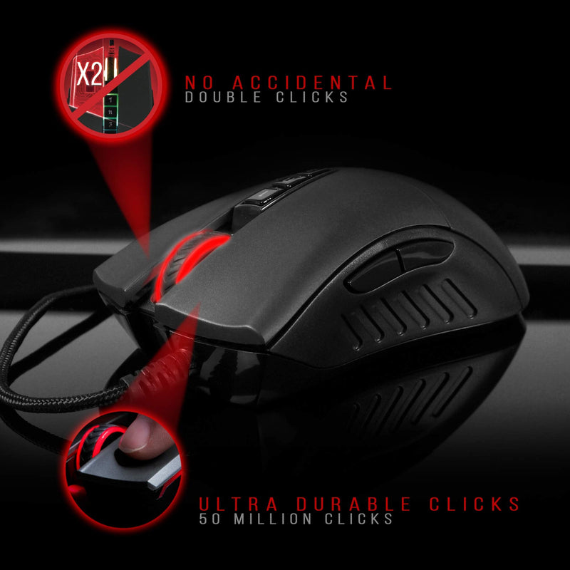 [Australia - AusPower] - Bloody SP30 Ergonomic Optical Switch Gaming Mouse - Fastest Mouse Switch in Gaming - Enthusiast Grade 3360 Sensor - 8 Programmable Buttons - Non-Slip Rubberized Black - 12,000 DPI 