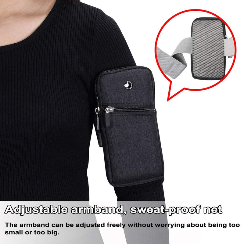 [Australia - AusPower] - GUOQING Phone Arm Bag for Running, Armband Cell Phone Holder for iPhone 12 11 Pro Max XS/XR/8/7/6 Plus, Gym Phone Holder for Arm,Phone Pouch for Galaxy S20 FE 5G S21 ulrta Note 20 Plus Sizes and More Black 