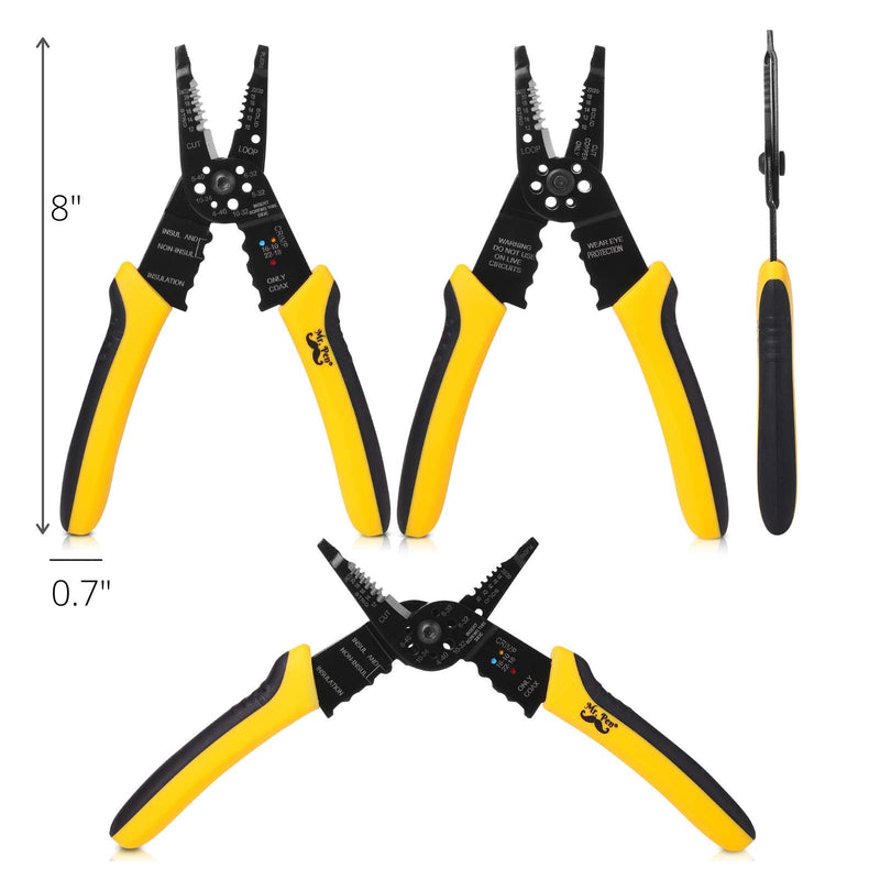 [Australia - AusPower] - Mr. Pen- Wire Stripper, 8 inch, Wire Cutter, Wire Stripper Crimper, Wire Stripping Tool, Cable Stripper, Wiring Tools, Wire Crimping Tool 