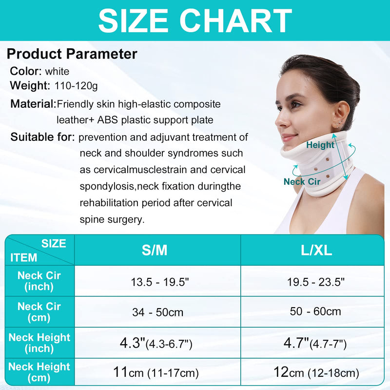 [Australia - AusPower] - TANDCF Upgrade Cervical Neck Brace Collar with Chin Support for Stiff Relief Cervical Collar Correct Neck Support Pain Bone Care Health(Upgrade Size L/XL) Upgrade Size L/XL 