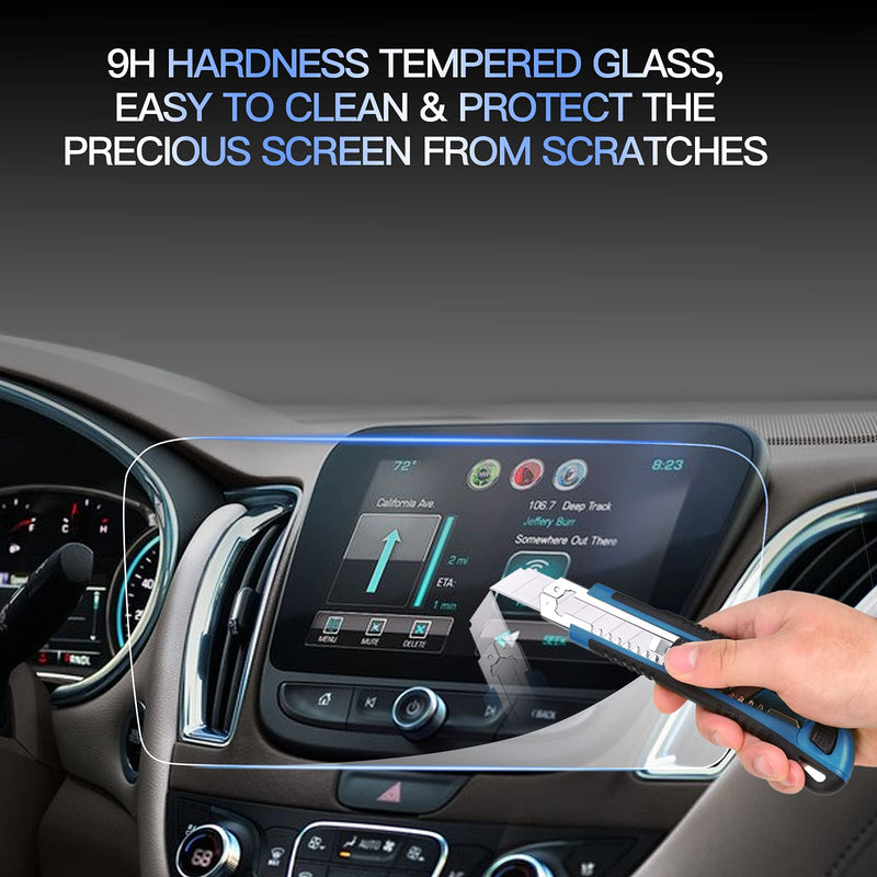 [Australia - AusPower] - Glass Screen Protector for 2018-2021 Chevorlet Equinox Accessories Infotainment Display Screen Protector Foils Tempered Glass Anti-Scratch Navigation Center Control Touchscreen Protective Film (8-Inch) 