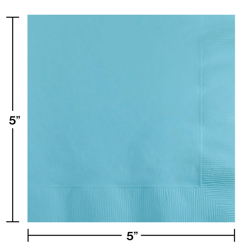 [Australia - AusPower] - 50-Count Touch of Color 3-Ply Paper Beverage Napkins, Pastel Blue 