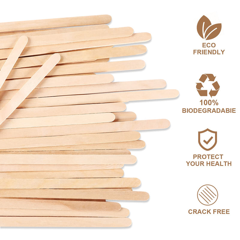 [Australia - AusPower] - Maxcocola 500PCS Disposable Wooden Coffee Stirrers, 7 Inches Large Wooden Beverage Coffee Stirrers Sticks, Biodegradable Eco-Friendly, 1 Pack of 500 each 