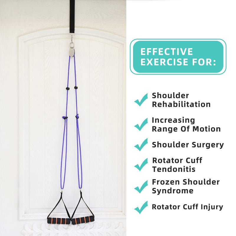 [Australia - AusPower] - Fanwer Shoulder Pulley - Multi-Use Pulleys for Shoulder Rehab Over Door - Arm Rehabilitation Assisting Exercise Equipment for Rotator Cuff Recovery, Improve Flexibility Stretching, Range of Motion 