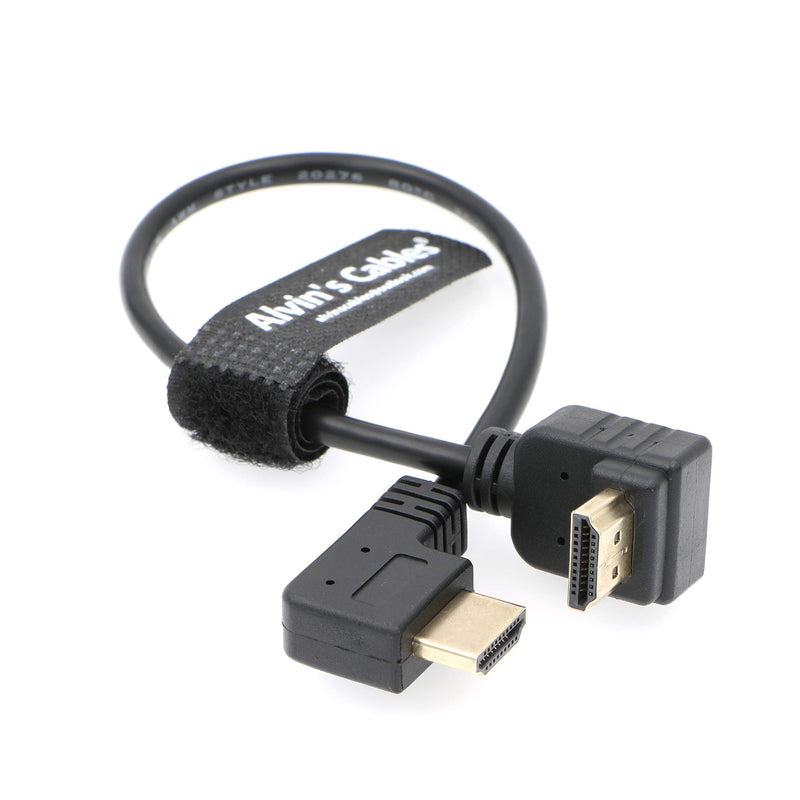 [Australia - AusPower] - Alvin's Cables Z CAM E2 L Shape 2.0 HDMI Cable for Portkeys BM5 Monitor 90 Degrees up to Right Angle Down 30cm 11.8in/30cm 