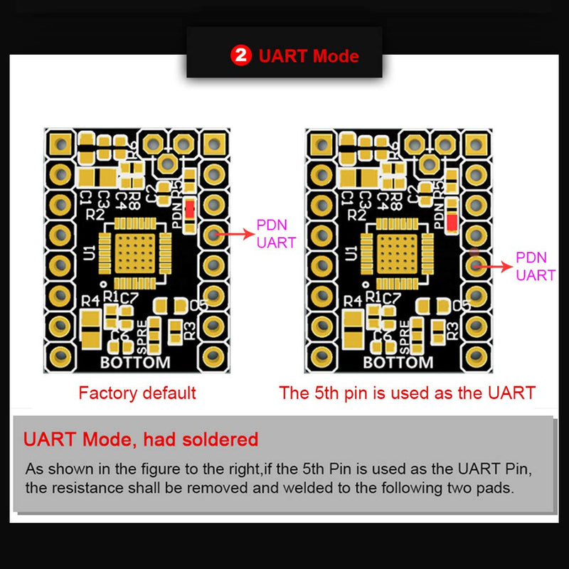 [Australia - AusPower] - BIGTREETECH DIRECT TMC2209 UART TMC2208 Stepper Motor Driver Stepsticks Mute VS TMC2130 TMC2100 TMC2225 for Octopus/SKR 2/SKR V1.3 Pro Motherboard 5PCS 