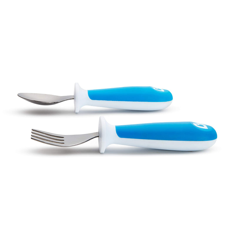 [Australia - AusPower] - Munchkin 6 Count Raise Toddler Forks and Spoons, Blue, 12+ 6 Count (Pack of 1) 