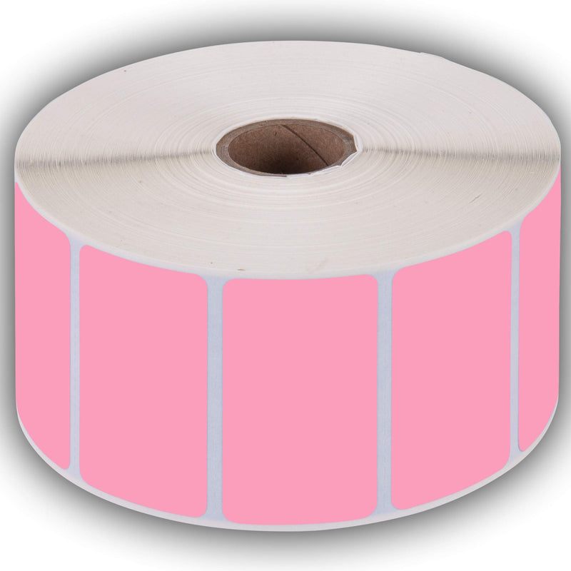 [Australia - AusPower] - 2.25" X 1.25" Direct Thermal Perforated Stickers Labels for Barcodes, Address, Consignment - Compatible with Zebra, Rollo, Godex and More (Pink, 1 ROLL) Pink 