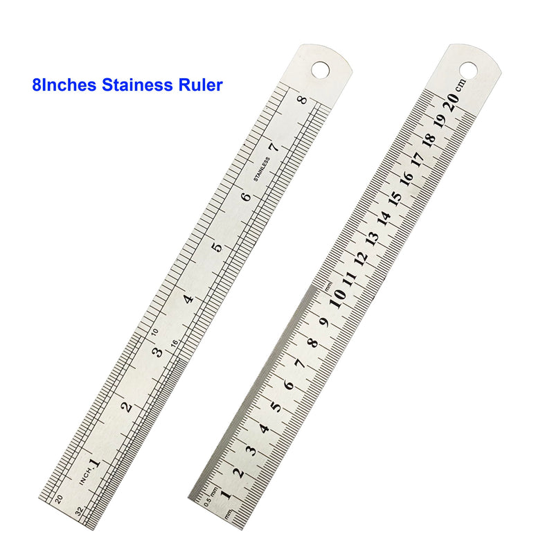 [Australia - AusPower] - guti-more GUTIMORE 2 Pack Tungsten Carbide Scriber with Magnet,with Extra 20 Replacement Marking Tips and 8Inches Ruler, Etching Engraving Pen for Glass/Ceramics/Metal Sheet 