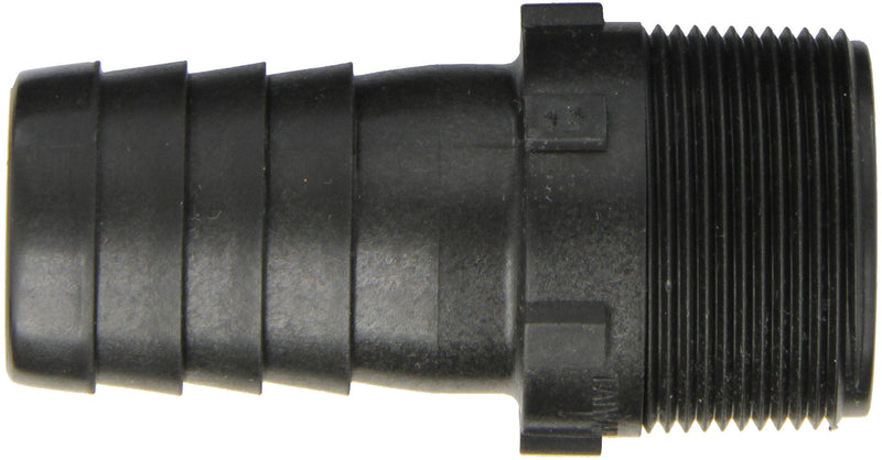 [Australia - AusPower] - Dixon Valve HB150 Polypropylene Shank/Water Fitting, Tuff-Lite King Combination Nipple, 1-1/2" NPT End x 1-1/2" Hose ID Barbed 